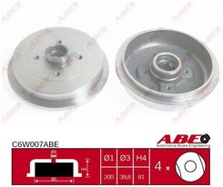 BĘBEN HAMULCOWY TYŁ AUDI 80; SEAT AROSA, CORDOBA, C6W007ABE