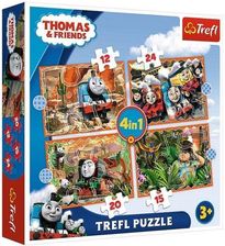 Zdjęcie Trefl Puzzle 4W1 Pociąg Tomek 34300 - Skępe