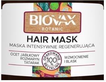 Biovax Botanic Maska intensywnie regenerująca z octem 20 ml