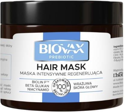 Biovax Prebiotic maska intensywnie regenerująca do wrażliwej skóry głowy 250 ml