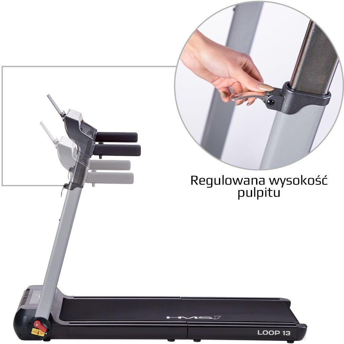 HMS LOOP13 Bieżnia Elektryczna Składana Z Regulowaną Wysokością - zdjęcie 9 HMS LOOP13 Bieżnia Elektryczna Składana Z Regulowaną Wysokością