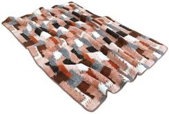 Indygo Koc Merynos Australijski Wzór Łatki 200X240 5Cm