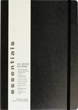 Notatnik Essentials Extra Duży Czarny Kropki - Peter Pauper Press
