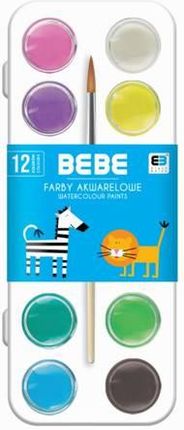 Farby akwarelowe 12 kolorów B&B Kids NOSTER - INTERDRUK