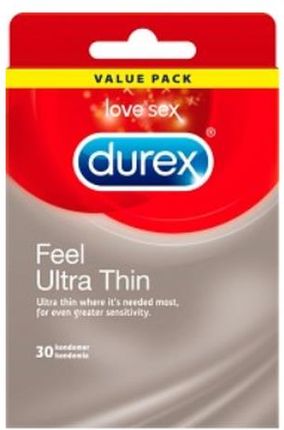 Durex Feel Ultra Thin Prezerwatywy Lateksowe 30Szt