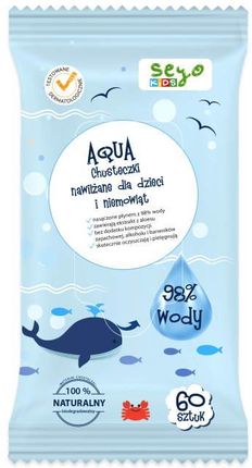 Seyo Kids Aqua 98% Wody Chusteczki Nawilżane Dla Dzieci I Niemowląt 60szt.