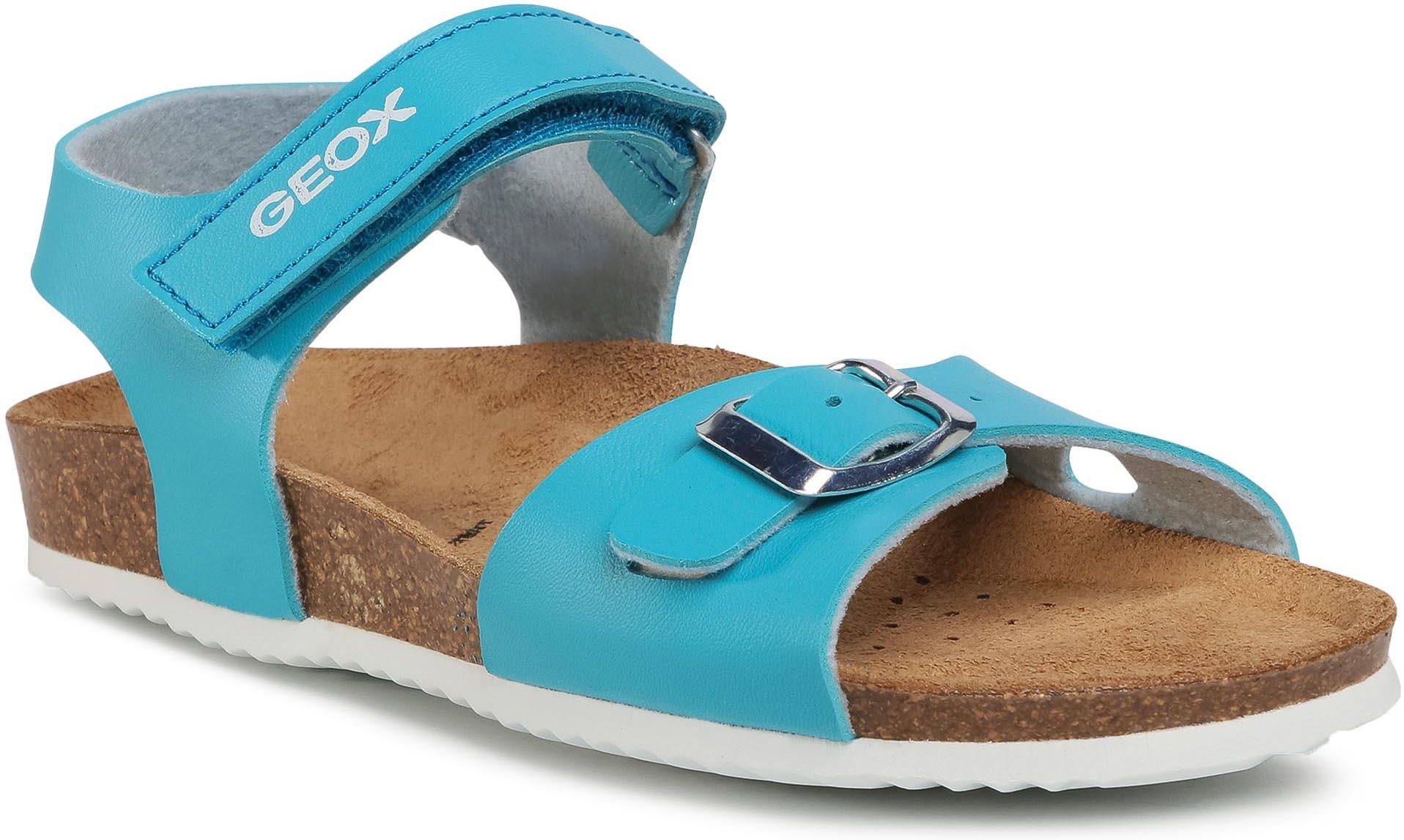 Geox J Adriel Girl C Sandalen voor meisjes, wit-roze., 31 EU