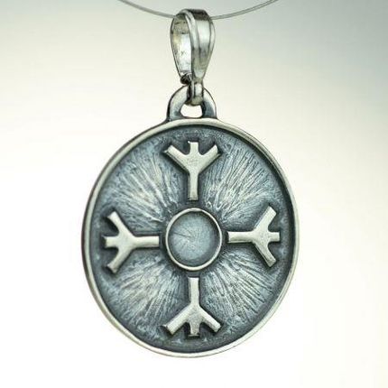 Czarymary Amulet Ochronny Algiz - srebro
