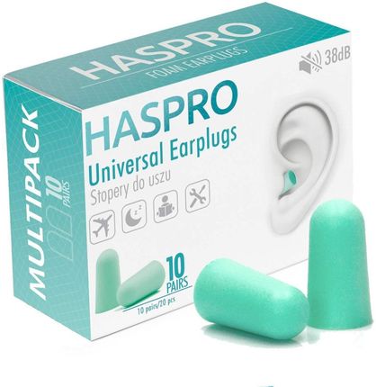 Haspro Multi10 Stopery do uszu Miętowe 10 par