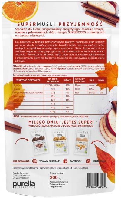 Purella Super Musli Przyjemność 200g Superfoods - zdjęcie 1 Purella Super Musli Przyjemność 200g Superfoods