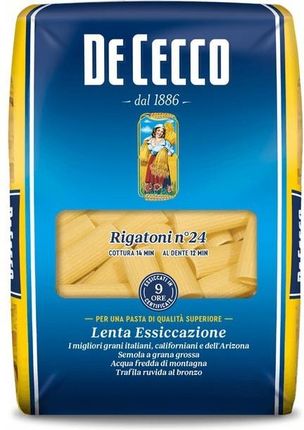 Włoski makaron Rigatoni De Cecco rurki zdrowy 1kg