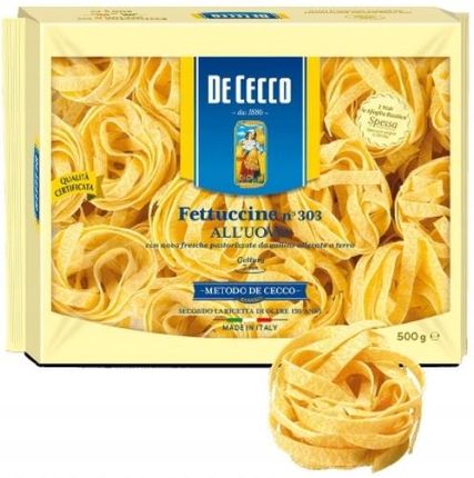 Włoski Makaron jajeczny FettuccineGniazda 500g