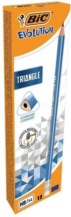 Ołówek Evolution Triangle Trójkątny Z Gumką(12Szt)