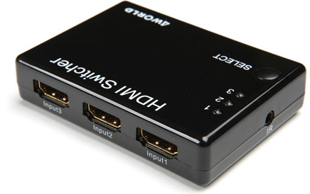 4World Mini przełacznik HDMI ze wzm. 3x1 (HDMI V1.3) Intelligent Switcher, pilot