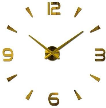 Zegar Ścienny Duży 80 120Cm Złoty 4 Cyfry (Kx7848)