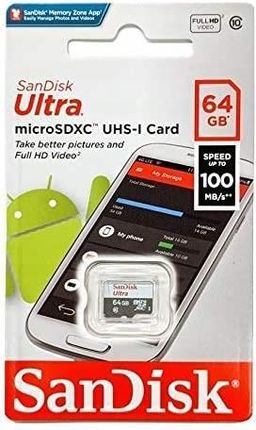 SanDisk Ultra microSDXC 64GB 100MB/S (SDSQUNR064GGN3MN)