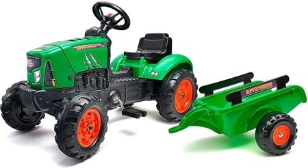 Falk traktor na pedały SuperCharger z platformą  zielony