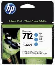 HP 712 Błękitny 3-pack (3ED77A)