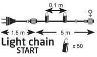 Lampy Markslojd Chrissline Łańcuch 50L Gwiazda 8681