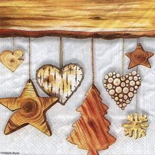 Zdjęcie Serwetka Do Decoupage Zawieszki Drewniane 6391 - Buk
