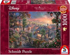 Zdjęcie Schmidt Puzzle Thomas Kinkade Zakochany Kundel (Disney) 1000El. - Katowice