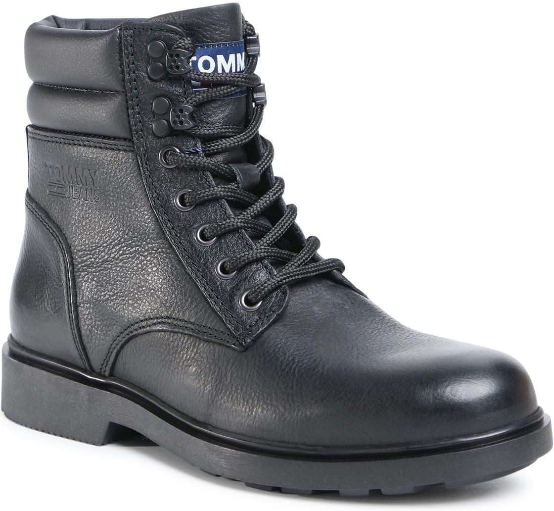 Kozaki TOMMY JEANS Classic Tommy Jeans Lace Up Boot EM0EM00540