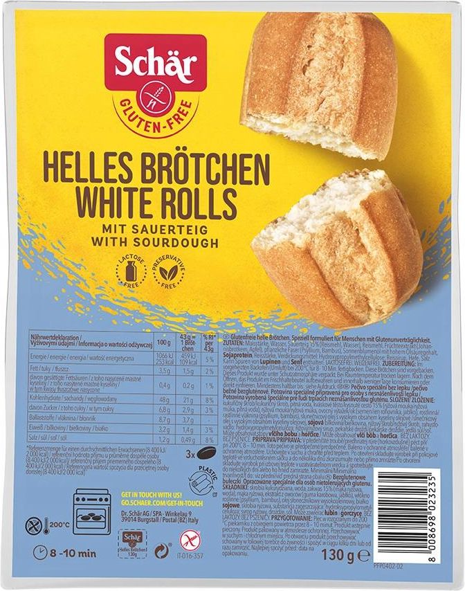 Bezglutenowe Bułki White Rolls 130G Schar Ceny i opinie Ceneo.pl