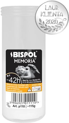 BisPol Wkład parafinowy prasowany do zniczy Memoria p110 1szt.