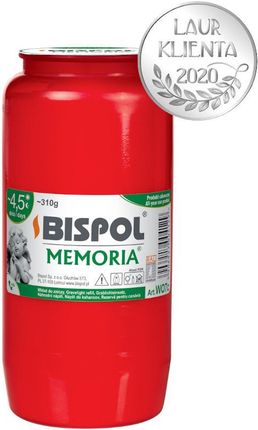 BisPol Wkład olejowy do zniczy Memoria WO7c czerwony 1szt