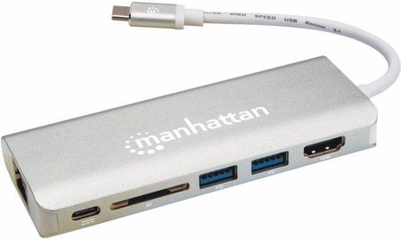 MANHATTAN  USB3.1-C MULTIP.-ADA. HDMI,USB3.0,PD PORT,RJ45,SD  (152075)