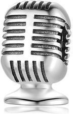 Valerio Rodowany Srebrny Wiszący Charms Do Pandora Mikrofon Microphone Srebro 925 (CHARM250)