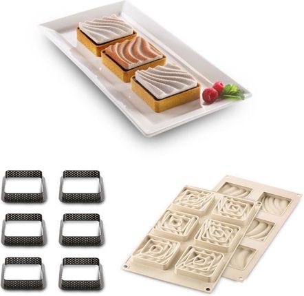 Silikomart Tartedecor Kit Mini Tarte Sand 6 Szt. Czarne (25304130065)