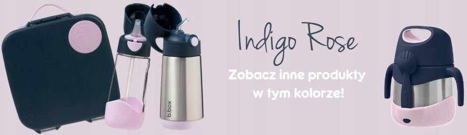 B.Box Termobutelka ze słomką Indigo Rose 350ml - zdjęcie 2 B.Box Termobutelka ze słomką Indigo Rose 350ml