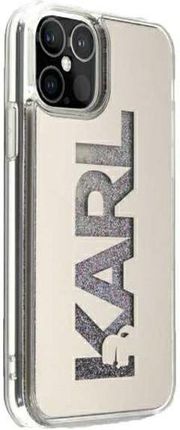 Karl Lagerfeld iPhone 12 5,4" srebrny/silver hardcase Mirror Liquid Glitter (KLHCP12SKLMLGR)