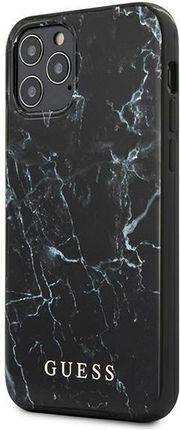 Guess Apple iPhone 12 5,4" czarny/black hardcase Marble (GUHCP12SPCUMABK)