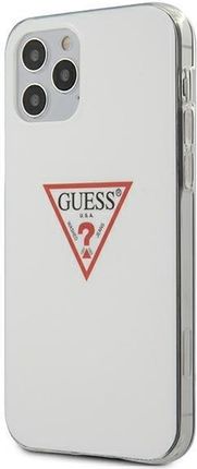 Guess Apple iPhone 12 6,7" Pro Max biały/white hardcase Triangle Collection (GUHCP12LPCUCTLWH)