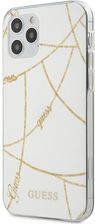 Guess Apple iPhone 12 Pro Max biały/white hardcase Gold Chain Collection (GUHCP12LPCUCHWH)
