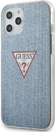 Guess Apple iPhone 12 Pro Max niebieski/light blue hardcase Jeans Collection (GUHCP12LPCUJULLB)