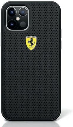Ferrari iPhone 12 5,4" czarny/black hardcase On Track Perforated (FESPEHCP12SBK)