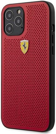 Ferrari iPhone 12 6,7" Pro Max czerwony/red hardcase On Track Perforated (FESPEHCP12LRE)