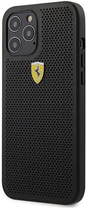 Ferrari iPhone 12 6,7" Pro Max czarny/black hardcase On Track Perforated (FESPEHCP12LBK)