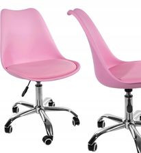 Zdjęcie Fotel Krzesło Biurowe Obrotowe Różowe - Ujazd