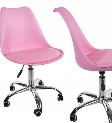 Fotel Krzesło Biurowe Obrotowe Różowe