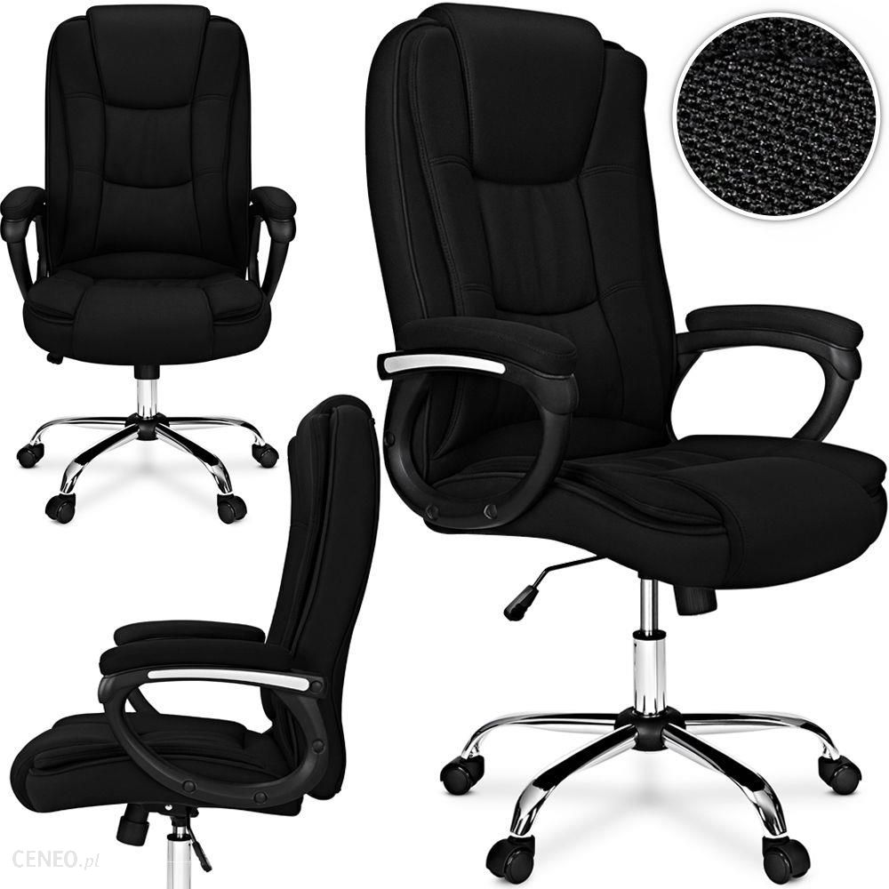 Fotel Biurowy Obrotowy Krzeslo Biurowe Materialowy Wygodny Czarny Ceny I Opinie Ceneo Pl