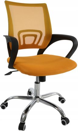 Fotel Emma Krzesło Biurowe Wentylowany Pomarańcz
