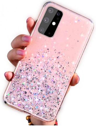 Nemo Etui HUAWEI P SMART 2020 Brokat Cekiny Glue Glitter Case różowe