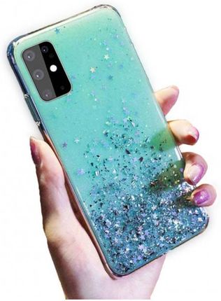 Nemo Etui HUAWEI Y6P Brokat Cekiny Glue Glitter Case zielone