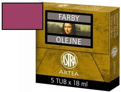 Farby olejne ASTRA tuba 18ml - kraplak różowy Astra