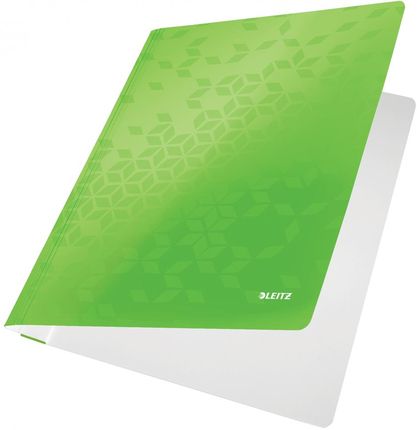 Leitz  Skoroszyt kartonowy bez oczek Wow  A4  do 250 kartek  80g/m2  zielony metalik