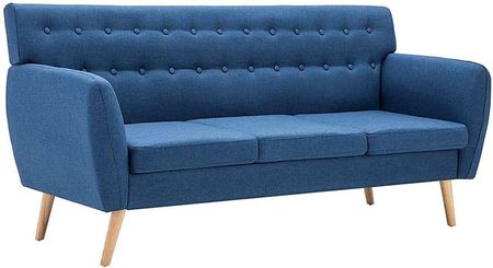 Elior 3Osobowa Niebieska Sofa Pikowana Lilia